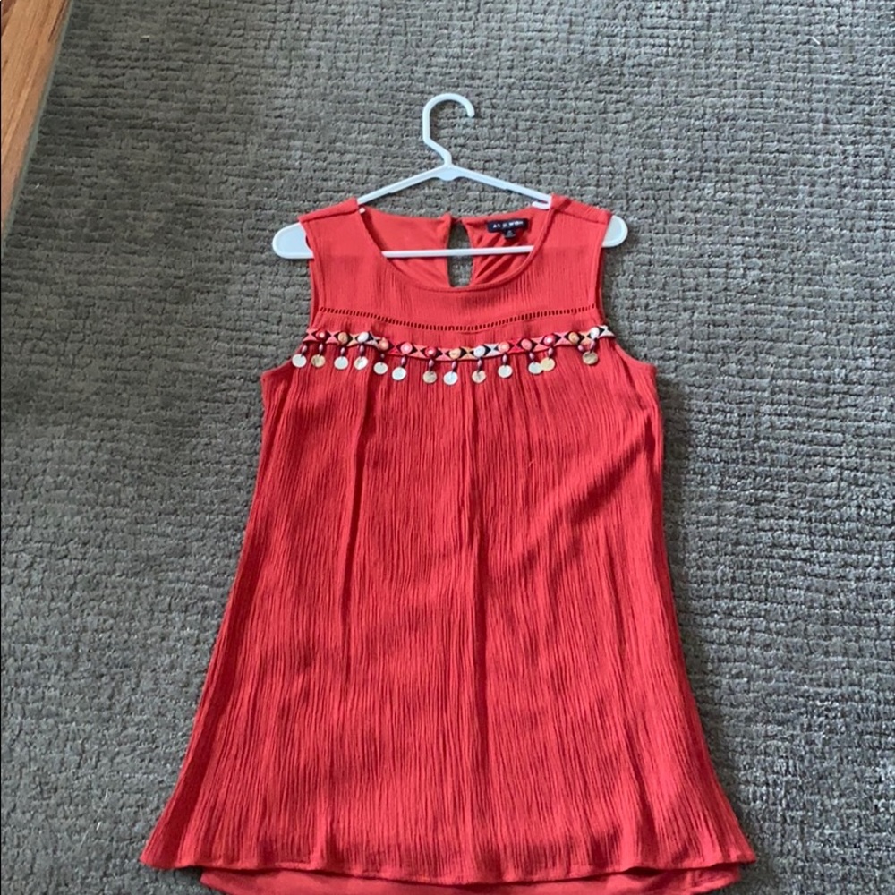 As U Wish clay red lined dress